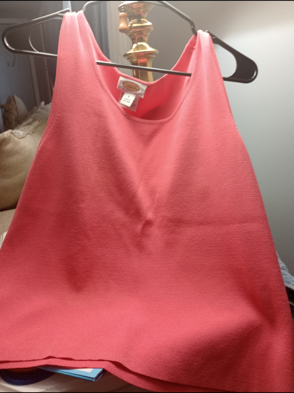 Talbots Coral Pink Sleeveless Knit Tank